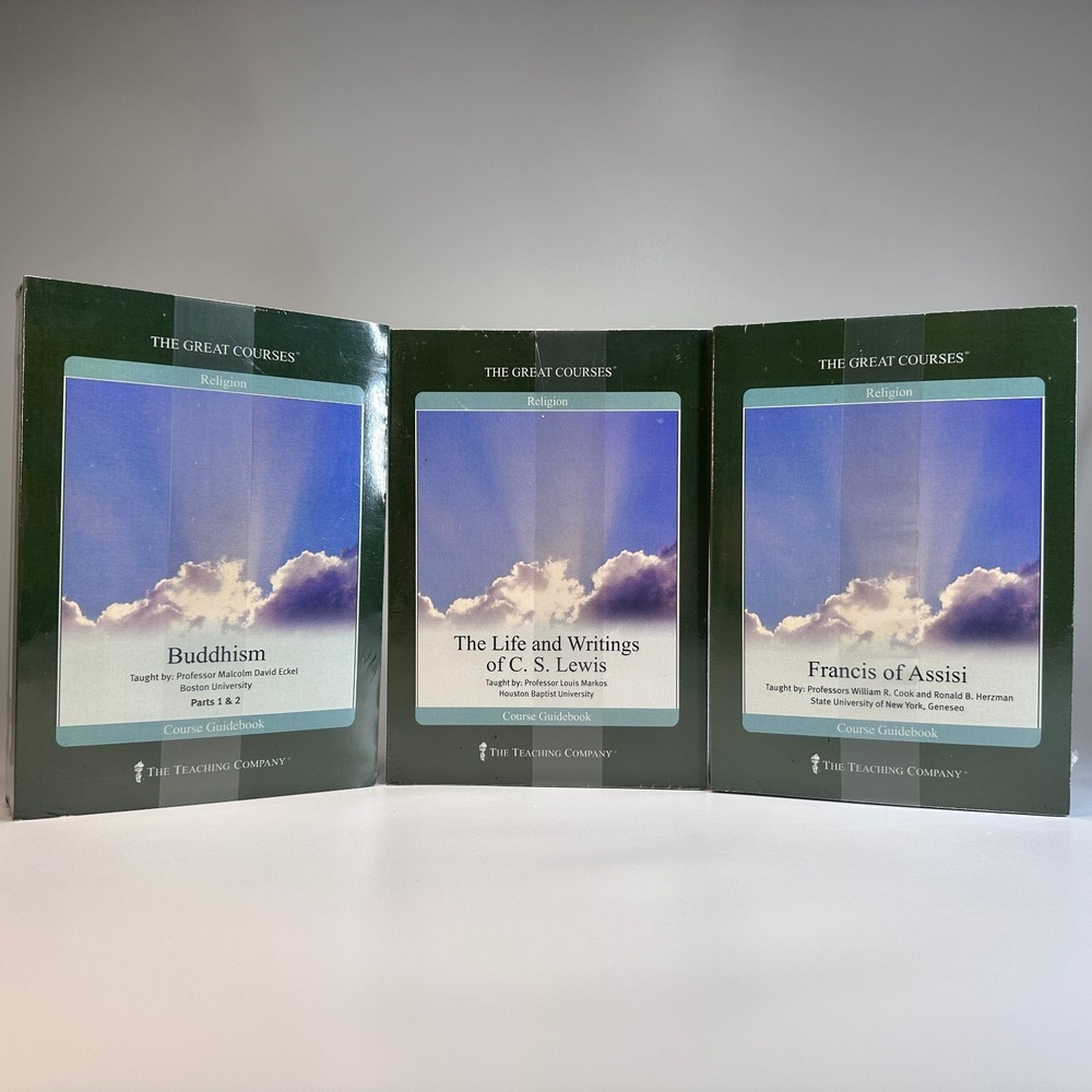 THE GREAT COURSES‎ Religion Lot of 3 Course Guidebooks DVDs Audio CDs & DVDs NEW